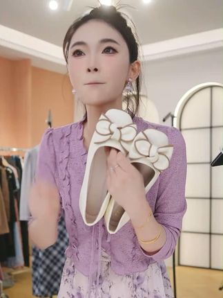 【牛筋软底】2025新款百搭一脚蹬浅口瓢鞋蝴蝶结平底单鞋豆豆鞋#单鞋#穿搭#豆豆鞋#平底鞋#谁穿谁好看系列@DOU+上热门 @DOU+小助手