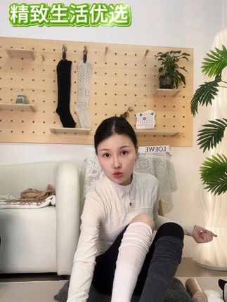 小腿袜子女搭配靴子堆堆袜春秋季美拉德长筒靴袜jk白色过膝袜#过膝袜  #过膝袜长筒袜  #长筒袜