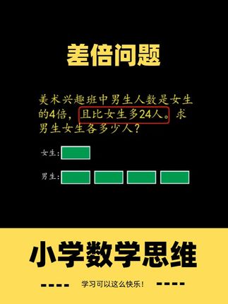每天一练,让孩子爱上数学!小学数学奥数画图法差倍问题解题技巧 #小学数学 #小学奥数 #小学数学思维 #作业帮 #画图法
