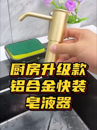 【快装太空铝】升级款皂液器厨房水槽洗洁精压取器按压泵头台面延长