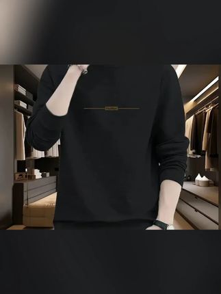 男士早秋卫衣#时尚加厚 圆领套头#打底 宽松大码潮#卫衣 巨量千川 @DOU+小助手