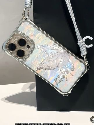 谁能拒绝这么好看的流光蝴蝶🦋挂绳手机壳呀,夏天喜欢穿裙子的姐妹,出门逛街再也不用担心手没地方放了!! #这个手机壳真的长在我心巴上了# 是时候安排一下了 #仙女手机壳#艾特你想艾特的人# 快分享给你的好友 #谁能拒绝这么好看的流光蝴# 这个手机壳真的长在我心巴 #仙女手机壳
