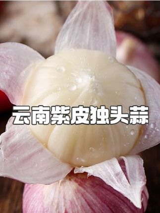 云南紫皮独头蒜新蒜1/2/3/5斤#一日三餐 #云南紫皮独头蒜
