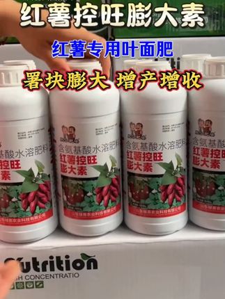 红薯专用控旺膨大素增产控上促下表面光滑预防畸型防裂果高产农肥