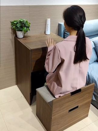 百搭的梳妆台,秒变床头柜 #多功能床头柜 #斗柜梳妆台一体 #梳妆台 #床头柜 #斗柜