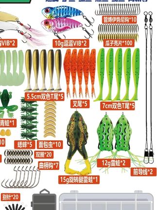 #路亚假饵 #假饵套装 #假饵 #钓鱼假饵 #铅笔假饵 路亚假饵套装初学者新手整套VIB铅笔米诺雷蛙亮片铁板飞蝇钩假饵