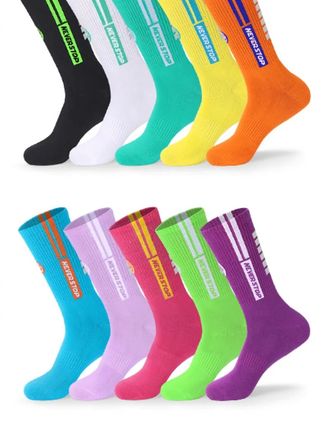 KUNLI/群力夜光运动袜高筒时尚潮袜透气防臭跑步马拉松袜子男女款#跑步袜子专用袜中筒  #潮流袜子推荐  #防臭袜子推荐  #运动款袜子  #袜子 @小店随心推 @DOU+上热门 @巨量千川