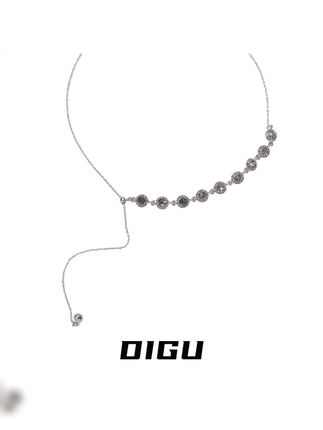 嘀咕家项链|叠戴项链|嘀咕家饰品旗舰店|波光粼粼项链女| #带出高级感 #项链 #项链控 嘀咕家 铜合金项链 金色流苏项链独特抽拉#可调节颈链 #百搭锁骨链