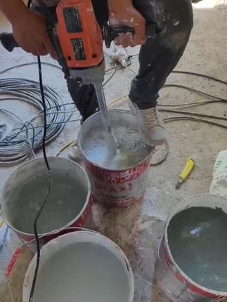 沃米西大功率搅拌机,顾客收到货现场施工反馈好用动力大 #工地施工 #装修工具 #大功率打灰机 #搅拌机