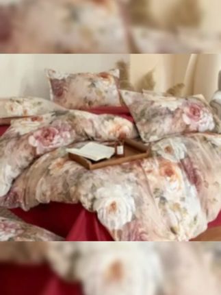 床品套件花卉邂逅玫瑰加厚磨毛水洗棉四件套机洗不易掉色 #四件套 #三件套 #床单 #被套