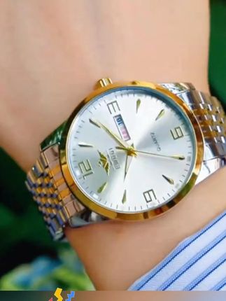 #郝劭文推荐 #手表 瑞士品质超薄防水夜光商务男表全自动双日历简约情侣表#情侣表 #防水手表 #双日历手表