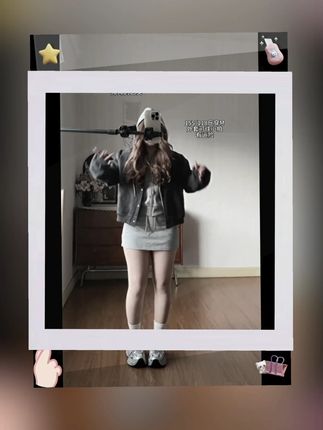 休闲运动套装 #棒球服夹克 #短裙一整套 #秋冬ootd