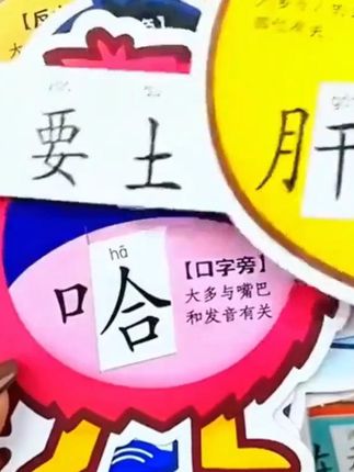 【暑期亲子好物】偏旁识字抽拉卡小学生儿童早教启蒙偏旁部首认知卡#趣味识字 #幼儿识字 #识字卡片 #识字 #时光学