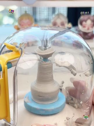#趣味实验 【欣悦童年】儿童电动陶艺机小学生手工软陶泥免烧制作diy玩具礼物6#手工diy #解压 #儿童玩具 #儿童益智