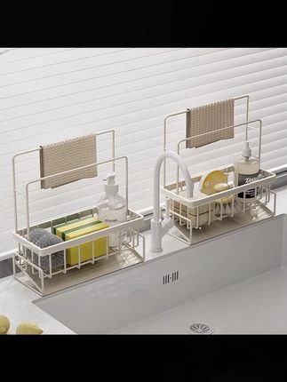 优勤厨房置物架沥水架抹布收纳水龙头洗菜池洗碗水槽用品收纳神器#厨房置物架 #水槽沥水架 #抹布收纳架 #优勤厨房用品 #厨房收纳