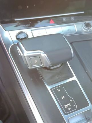 适用奥迪A6LA4LQ5L档把盖A5A7L档把头装饰碳纤纹扶手箱盖翻毛皮盖