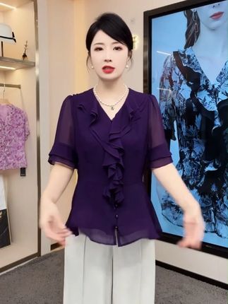 #雪纺衫 #女装搭配 #穿搭 #夏季新款