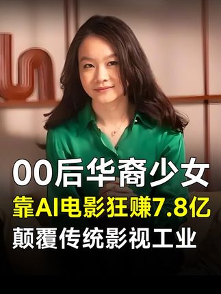 00后华裔少女靠AI电影狂赚7.8亿,颠覆传统影视工业#跟傅盛学AI#AIGC#大有学问#电影#好莱坞