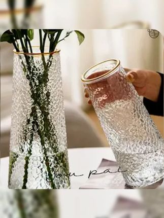 冰川纹花瓶简约玻璃花瓶高级感轻奢颜控插花 #简约玻璃花瓶 #玻璃花瓶 #高级轻奢花瓶 #玻璃花瓶推荐 #简约玻璃花瓶推荐