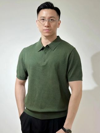 夏季新款男士POLO衫薄款冰丝透气针织衫短袖翻领高端气质上衣 #男生穿搭#ootd穿搭#今天穿什么#穿出高级感#男装