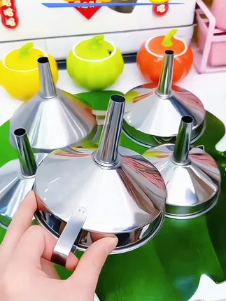 【不锈钢滤油漏斗】家用大口径304可拆卸滤网灌装瓶装分装过滤漏斗 #不锈钢滤油漏斗