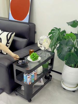 沙发边几轻奢高级感客厅可移动茶几小推车床头置物架边柜 2025新款,高级感沙发边几,可移动边几