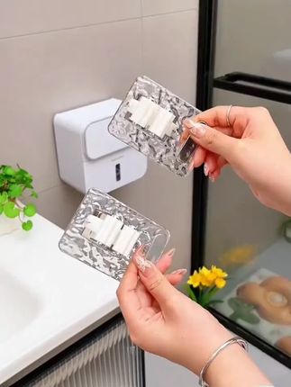 拖把夹拖布夹强力粘胶挂钩免打孔卫生间拖把收纳架墙上收纳神器#免打孔拖把夹 #拖把收纳 #卫生间收纳 #墙上收纳 #收纳神器