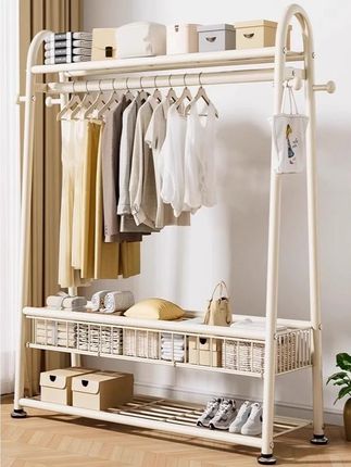 晾衣架落地家用晒衣架阳台卧室挂衣架子简易室内单杆式衣架置物架#居家好物 #收纳整理 #年货 #衣架