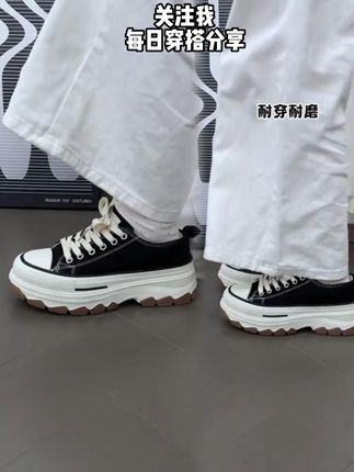 帆布鞋女潮流新款早秋#穿搭