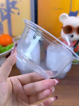 【50个装一次性碗】一次性透明耐高温加厚菜喝汤圆饭碗野炊外卖 #一次性碗 #透明耐高温 #一次性碗筷套装 #一次性碗筷 #50个装