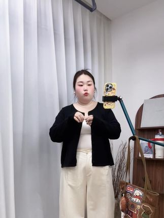 日系米杏色九分阔腿奶奶裤子女秋季宽松显瘦百搭直筒休闲裤 #每日穿搭 #显瘦遮肉 #胖瘦都能穿 #大码女装 #谁穿谁好看系列