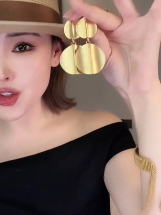铜合金耳饰 YM《人生几何》复古风重工椭圆极简耳环+十号链接 铜合金耳饰 YM《人生几何》复古风重工椭圆极简耳环+十号链接极简风耳环,高级又百搭!