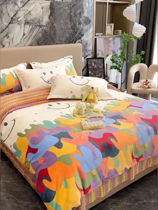 #毛茸茸 奶呼呼的牛奶绒四件套,连床单都是很厚实的这种#牛奶绒四件套 #床上四件套 #床上用品 #床单