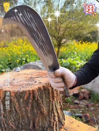 没想到这把砍柴刀这么锋利好用