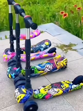 #滑板车 #儿童滑板车 #踏板车 #闪光轮滑板车 #滑板车溜娃      滑板车儿童1-3-6-12岁8小孩踏板车男女宝宝闪光轮单脚滑滑溜溜车