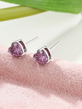 #k总 推荐正品旭平首饰合金合成锆石耳饰基础简约风爱心泡泡日常百搭款#耳钉 #耳环 #耳钉耳环 #耳饰