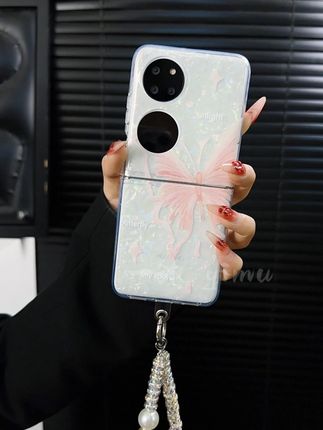 适用华为p50pocket手机壳新款pockets套pocket2蝴蝶结贝壳纹女款#华为手机壳 #p50pocket #蝴蝶结 #手机保护套 #时尚手机壳