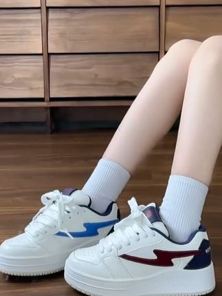 易少年 薄鞋舌厚底板鞋女ins潮流2025夏季新款百搭运动休 #好物分享 #今日推荐 #热点 #分享 #新品