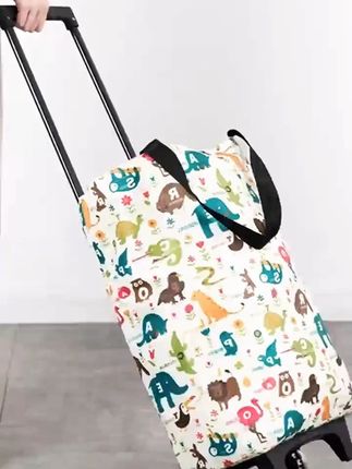 #折叠购物车  #买菜神器  #便携拉车  #家用小推车  #收纳好物  高质大容量拉杆可折叠购物车买菜小拉车便携轻便防水家用购物神器