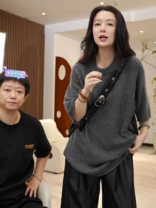 加莉精选【灰调美学】极简廓形短袖羊毛上衣-均码#品质女装 #ootd穿搭 #谁穿谁好看 #琥珀流光 #穿搭