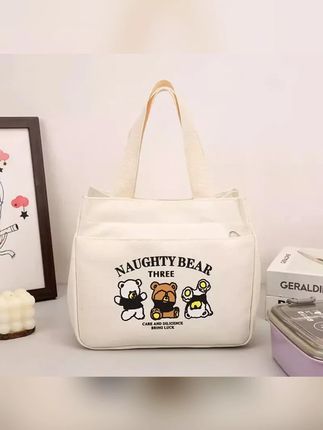 高颜值帆布手提包宝妈外出简约小巧立体拎包通勤专用加厚上班饭袋#好物推荐🔥 #包包推荐 #美包分享 #手提袋 #包包控