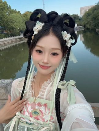 这么方便的古风发型只要两位数?#假发 #古风发型 #汉服妆造 #个护顶流榜