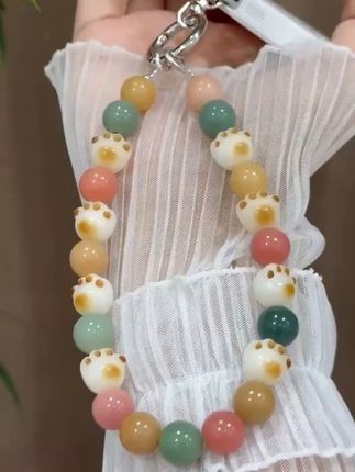 彩色菩提猫爪手机挂绳手机链挂件可爱斜挎链女款手腕绳挂饰防丢#手机挂绳#手机链 #手机链挂件 #手机手腕绳 #无限回购的宝藏单品