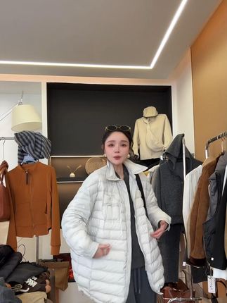 韩系设计感长袖中长款外套女2025秋冬新款时尚减龄甜美显瘦棉 #中长款风衣外套 #减龄穿搭 #韩系穿搭 #显瘦穿搭 #品质女装