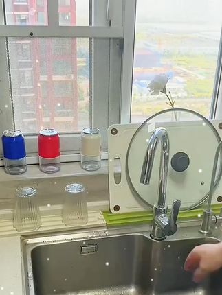 随手一放没油渍没水渍,做饭的时候再也不慌慌张张的了,还省空间 #锅盖架#收纳神器#锅盖收纳架#沥水置物架#沥水篮