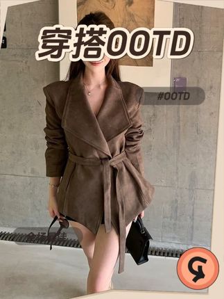 休闲高级感复古翻领外套女秋冬2025新款气质收腰长袖上衣显瘦大衣#穿出高级感 #穿搭 #轻奢女装 #高级女装 #气质穿搭