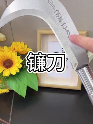 农用工具锰钢镰刀割草刀弯刀多功能柄加长长刀农具割草除草刀锋利#割草刀 #长柄镰刀  #镰刀  #农用工具  #割玉米镰刀  A