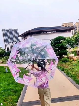 库洛米雨伞 #儿童雨伞 #自动雨伞 #透明雨伞 #长柄雨伞