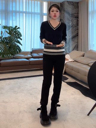 ME【100%绵羊毛满洲里】民族印花云柔感松弛百搭时尚毛衣 #百搭内搭#可甜可酷#内搭分享#毛衣控#老杨的私服