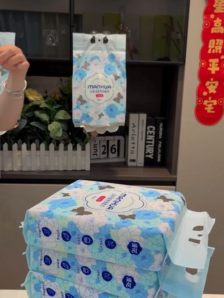 洗脸巾别再买杂牌了,漫花这款一次性的悬挂式洗脸巾,不仅加大加厚柔软亲肤#母婴好物 #洗脸巾推荐 #悬挂式洗脸巾